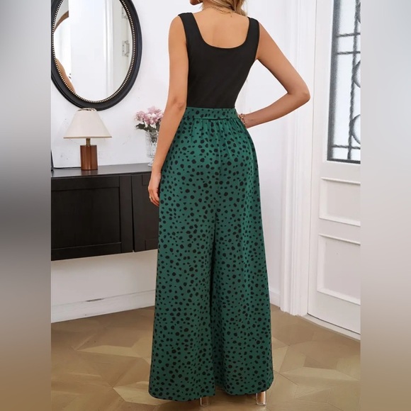 NIP-Palazzo Leopard Print Jumpsuit - Picture 5 of 7